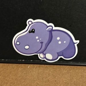 CARTOON HIPPO STICKER